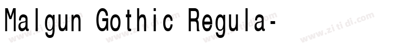 Malgun Gothic Regula字体转换 Malgun Gothic Regula字体转换